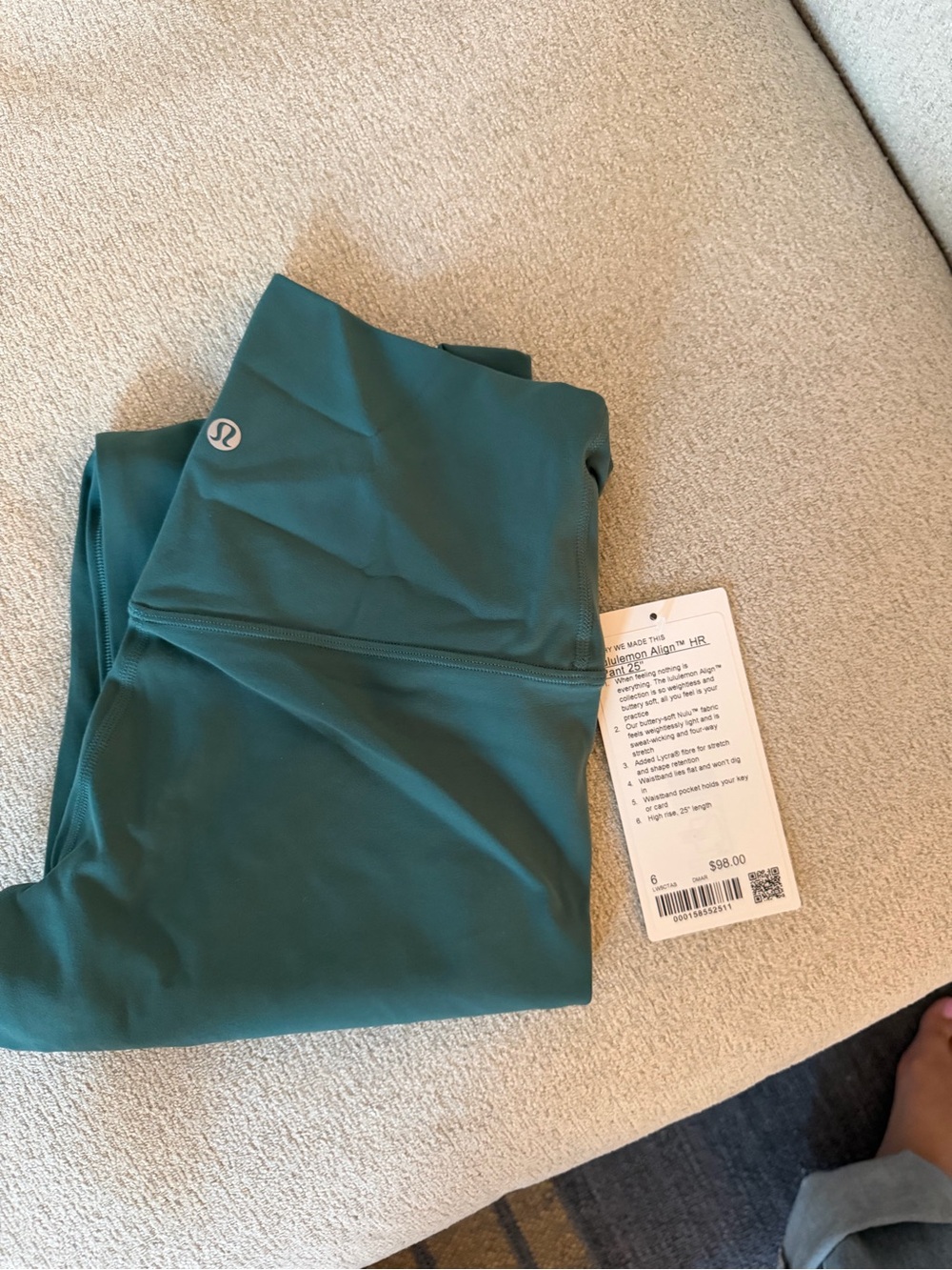 NWT Lululemon Align High Rise Leggings 25” - Deep Marina Size 6 - Picture 10 of 10